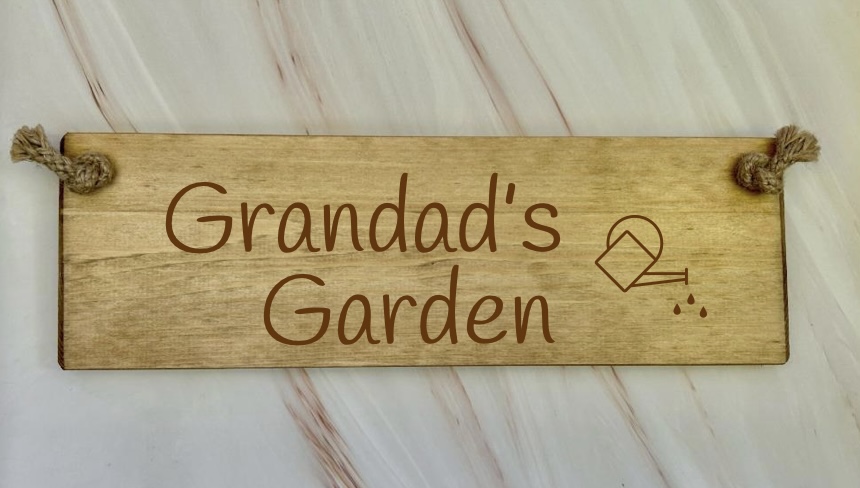 Grandad’s Garden  – 30cm Rustic Wooden Sign