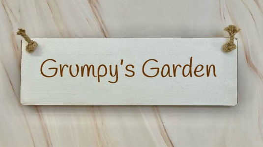 Grumpy’s Garden  – 30cm Rustic Wooden Sign