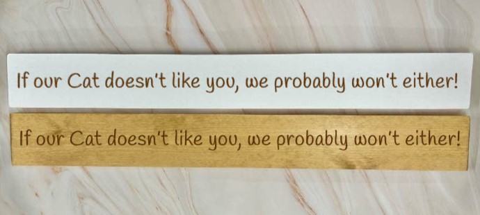 If Our Cat Doesn’t Like You We Probably Wont Either – 80cm Rustic Wooden Sign