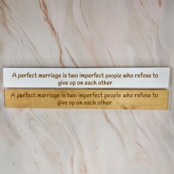 A perfect marriage Wooden Wall Art Gift Sign